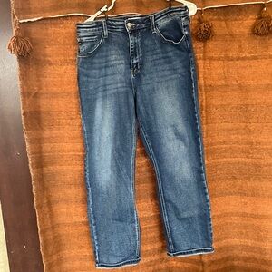 KanCan Women's Straight Leg Jeans - Dark Blue